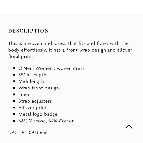 O’NEILL Osiris wrap dress. Size large - Picture 5 of 8